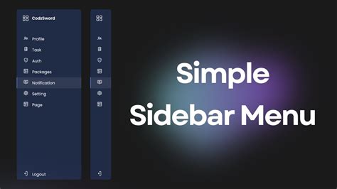 Sidebar Using Html Css Sidebar Menu With Html Css Youtube