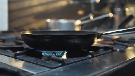 Hot Frying Pan In A Starred Restaurant Kitchen French Stock Video At Vecteezy