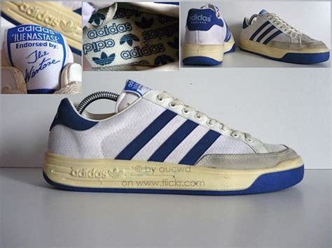 80`s 90`s Vintage Adidas Ilie Nastase Tennis Shoes A Photo On