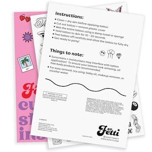 Xo Fetti Realistic Bachelorette Temporary Tattoos 100 Foil Styles Bach