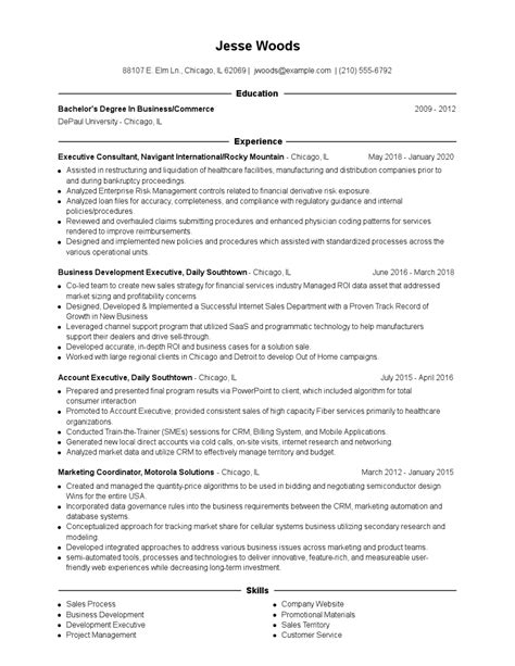 Executive Consultant Resume Examples And Tips Zippia