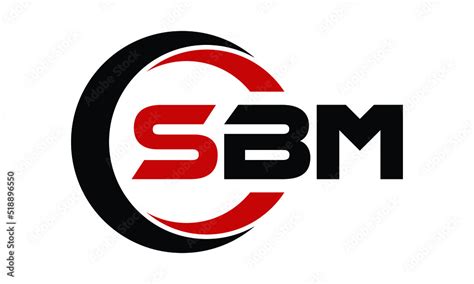 Sbm Three Letter Swoosh Logo Design Vector Template Monogram Logo