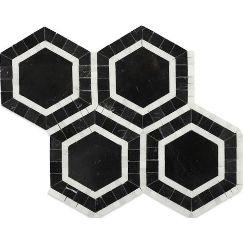 Ivy Hill Tile Zeta Nero In X In Polished Marble Tile Sample