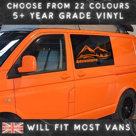 Compass Mountain Design Vinyl Van Decal Campervan Van Car Etsy