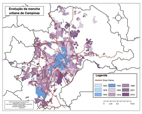 Mapa Da Evolu O Da Mancha Urbana De Campinas Fonte Ibge Geominas