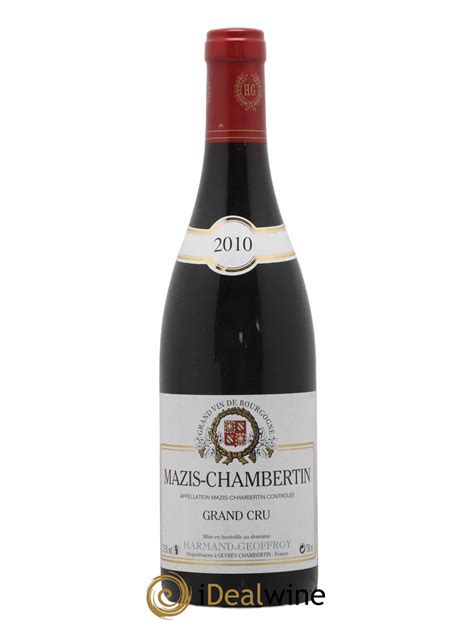 Acheter Mazis Chambertin Grand Cru Harmand Geoffroy Domaine Lot