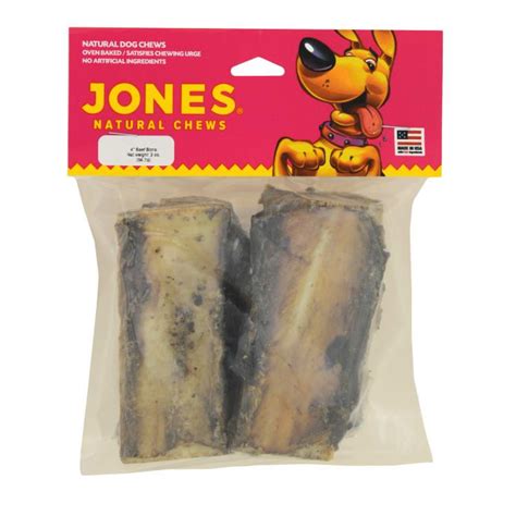 Jones Natural Chews 4 In Beef Rib Bone Dog Chews 4 Pk By Jones