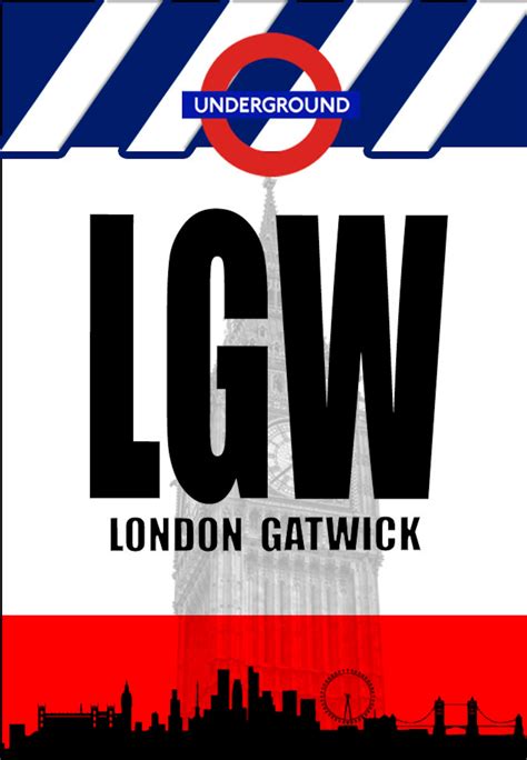 LGW London Airport City Code Handgemachter 3,25 x 2,25