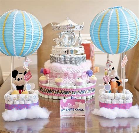 Carnival/Disney baby shower centerpiece | Baby shower | Pinterest