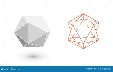 O Icosahedron Uma Figura Geom Trica Projeto Minimalista Da Forma Do