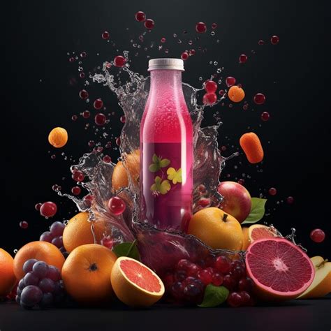 Premium Ai Image Fruits Juice Advertising