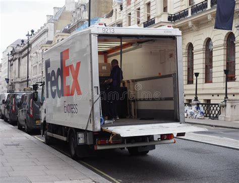 Fedex Courier Van In London Editorial Stock Photo Image Of