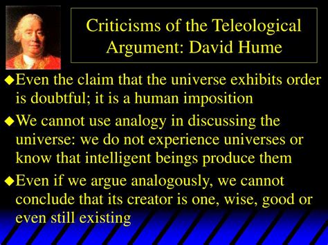 Ppt The Teleological Argument Argument From Design Purpose