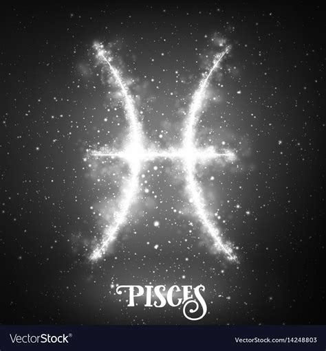 Abstract Zodiac Sign Pisces On A Royalty Free Vector Image