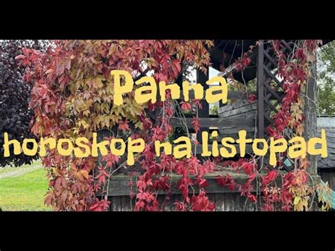 Panna Horoskop Na Listopad YouTube