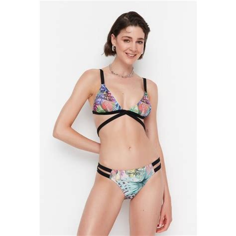 Trendyol Tropical Patterned Bikini Top EPonuda