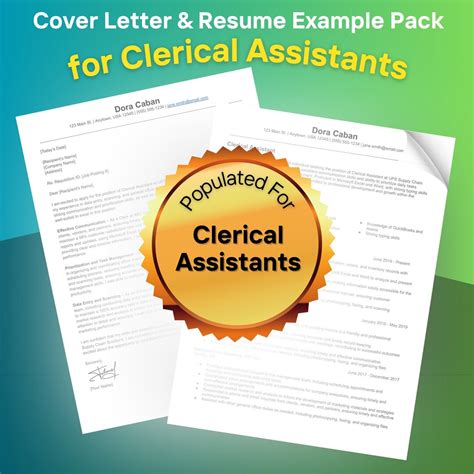 Clerical Assistant Example Resume And Cover Letter Pack Expertly