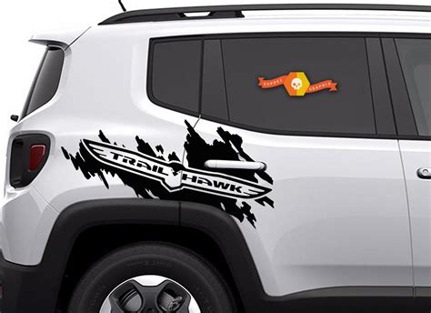 Jeep Renegade Cherokee Trail Hawk TrailHawk Side Splash Logo Graphic