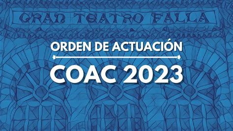 Orden Actuacion Final Coac 2024 Image To U