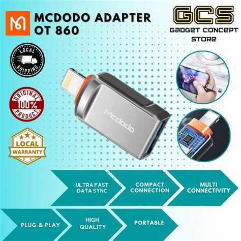 Mcdodo Ot Usb A To Lightnin Mini Otg Adapter Computers Tech