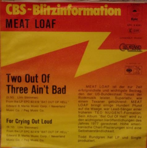 Meat Loaf - Vinyl, Singles 7"/12" and other stuff: Meat Loaf ---- Two ...