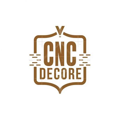 Logo Design For Cnc Dcor Minimalist White Background Emblem With Cnc