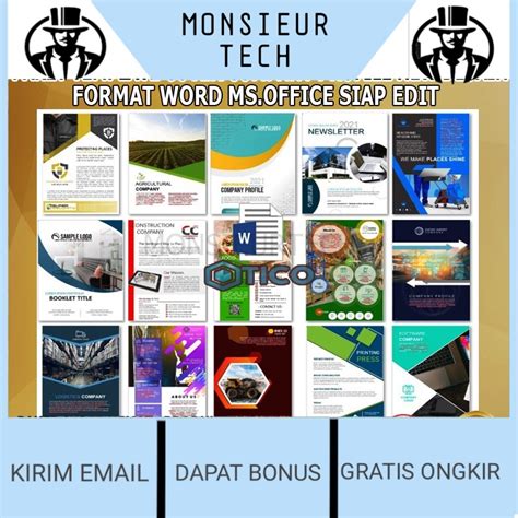 Jual Paket Template Cover Company Profile Word Profil Perusahaan Siap