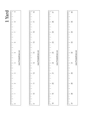 Yardstick - Printable Ruler