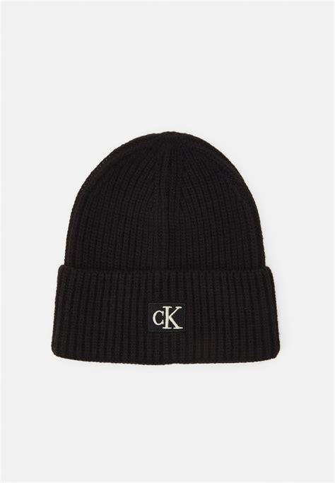 Calvin Klein Jeans Monogram Beanie Unisex Mütze Ck Black Schwarz