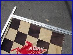 Vintage 40s 50s Mobil Oil Racing Checkered Flags With Pegasus Not