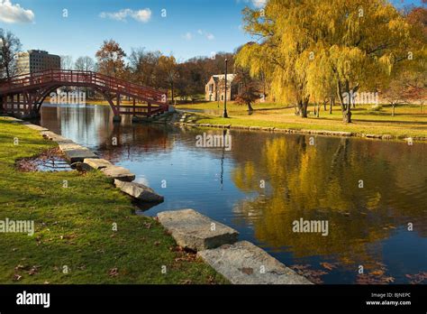 This Is The View South From The Center For Elm Park In Worcester Massachusetts In The Early