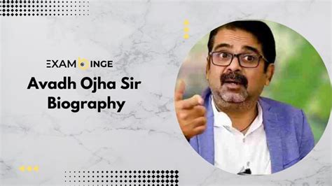 Avadh Ojha Sir Biography Qualification Age Wife Net Worth