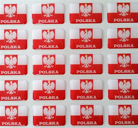 NAKLEJKI NAKLEJKA 3D FLAGA POLSKI EMBLEMAT POLSKA ORZEŁ ORZEŁEK 1