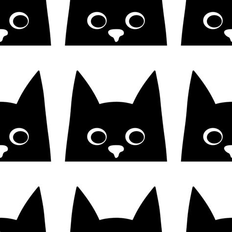 Cute Cat Cartoon Vector Seamless Pattern 27009919 Vector Art At Vecteezy