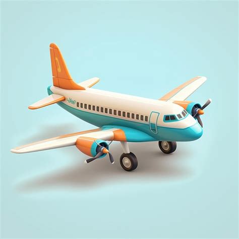 Premium Photo Cartoon Plane 3d