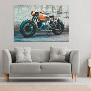 Motorcycle Canvas Print Room Decor Motorbike Wall Art Photo Poster