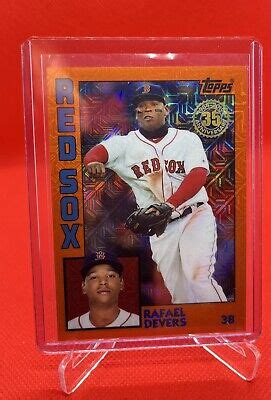 RAFAEL DEVERS 2019 TOPPS CHROME 1984 TOPPS ORANGE MOJO REFRACTOR 25