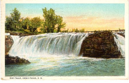 SOUTH DAKOTA Sioux Falls - Big Sioux River Falls 1922