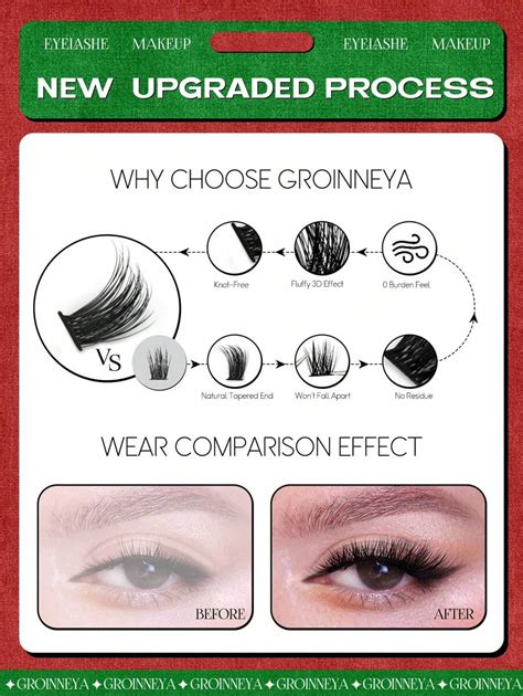 Groinneya Rows Pcs Diy Eyelash Extensions Mm Manga Lashes