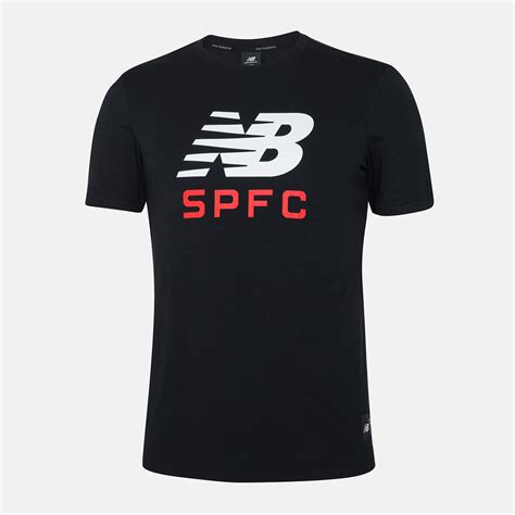 Camisa Casual Do São Paulo Masculina Preta New Balance