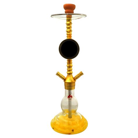 Hk Nj07002 24 Husic Speaker Hookah 2 Hose Yellow