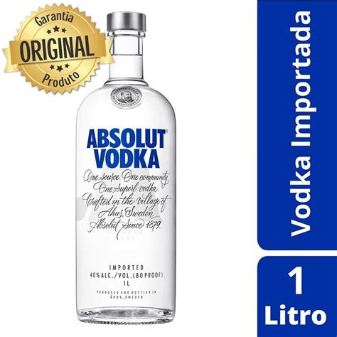 Vodka Absolut 1 Litro Vodka Magazine Luiza