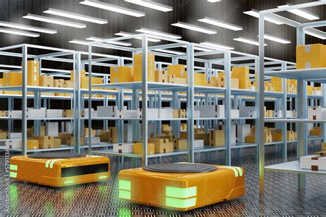 Agv Robots Modernized Warehouse Automated Guided Vehicles Agv Cart