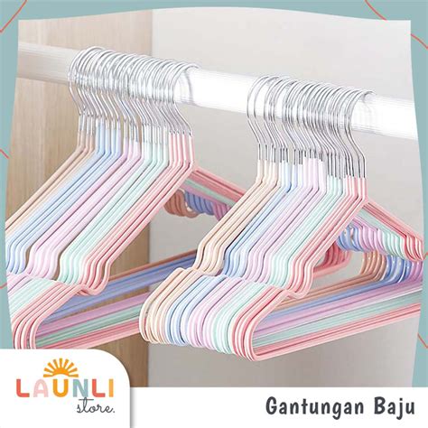 Jual Hanger Kawat Stainless Tebal Anti Slip Gantungan Baju Dewasa Balut