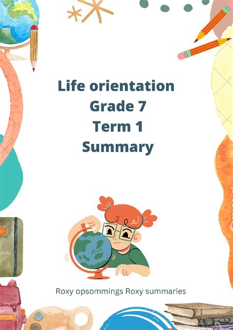 Life orientation Grade 7 Summary Term 1 • Teacha!