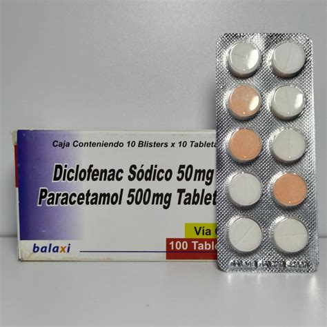 Medicina Diclofenac Sod Paracetamol Blister X Tab Balaxi