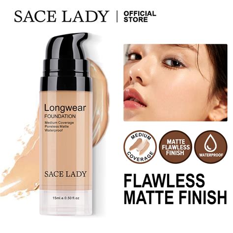 Sace Lady Longwear Liquid Foundation Matte Poreless Face Makeup Ml