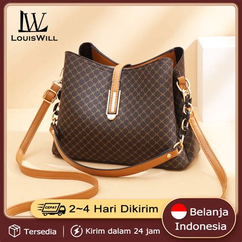 Louiswill Tas Selempang Wanita Tas Ember Diagonal Satu Bahu Tas Bahu