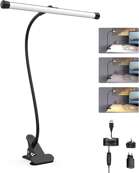 Youkoyi Lampe De Bureau Pince Led Flexible Lampe Lecture