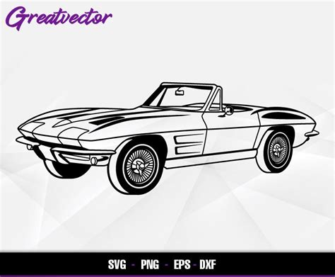 Corvette Stingray L Eps Svg Png Dxf L Vector Art Etsy Uk